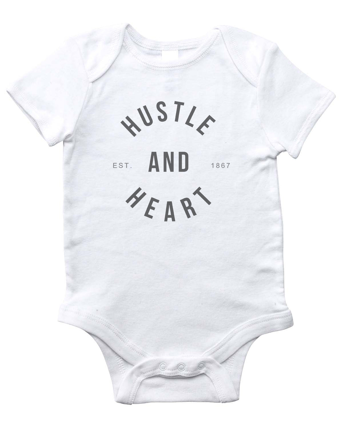 HUSTLE & HEART Onesie (White)