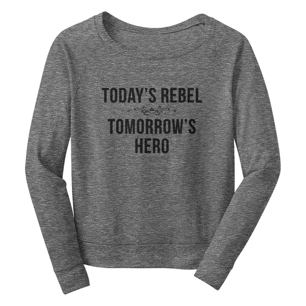REBEL/HERO Wide Neck Sweatshirt