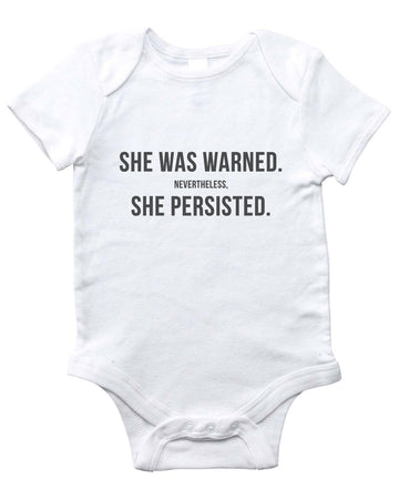SHE PERSISTED Onesie (White)