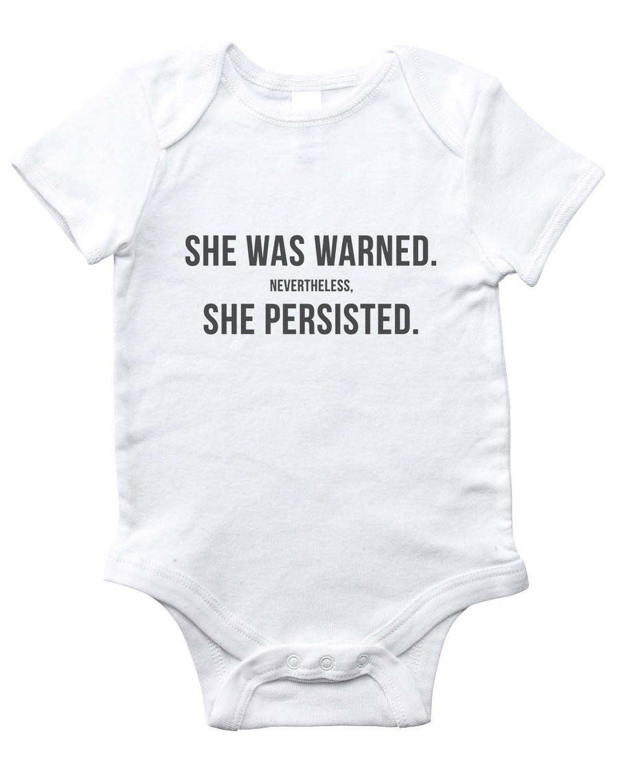 SHE PERSISTED Onesie (White)